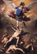The Archangel Michael driving the rebellious angels into Hell
